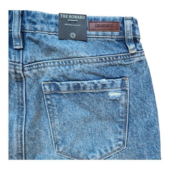NWT Blank NYC The Howard Mid Rise Loose Fit Blue Jeans Women's Size 25 Straight - Picture 9 of 13
